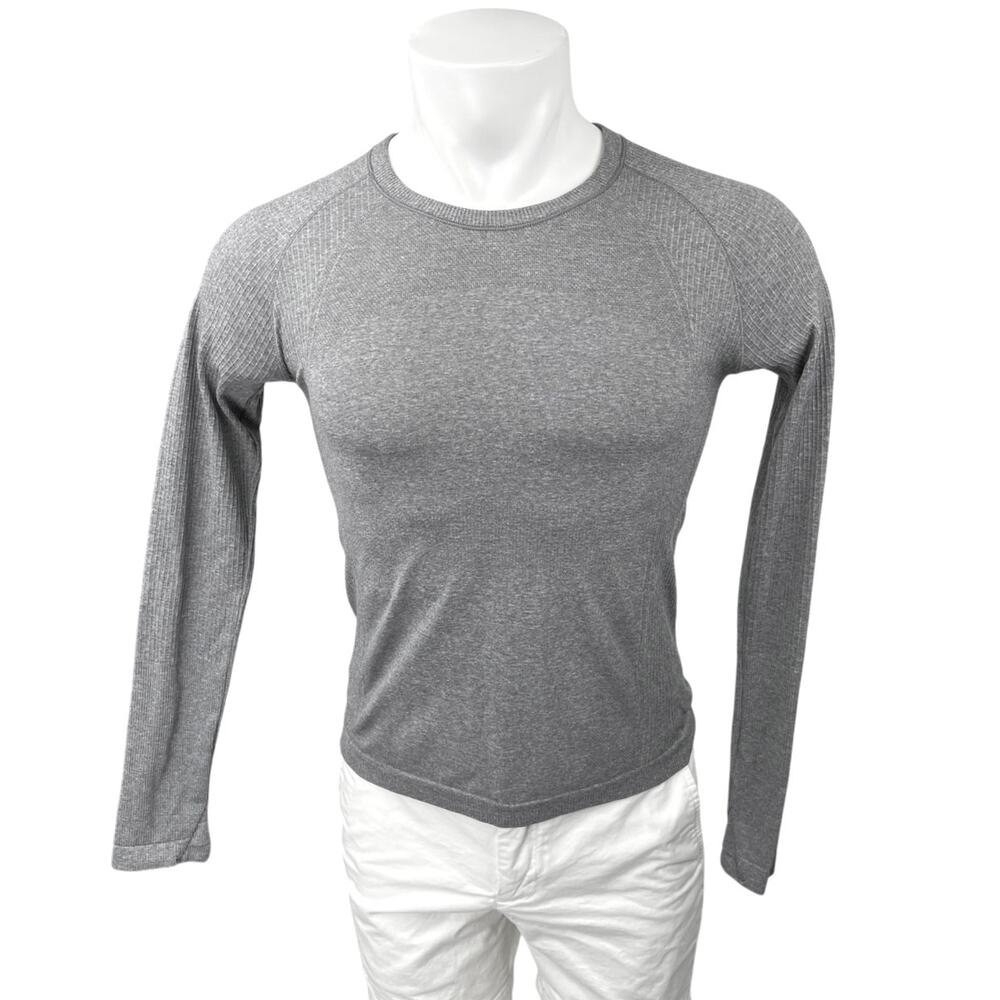 Old Navy Active Men's Gray Knit Long Sleeve Activewear Tee Sweatshirt Top Size S